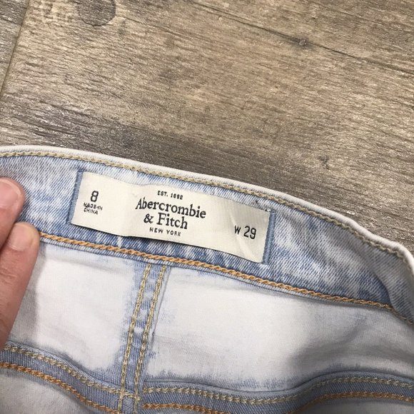 Abercrombie & Fitch Shorts Women‎ Size 8 Denim W29 Acid Wash - Picture 5 of 9